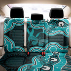 Cyan Ribbon PTSD Awareness Month Back Car Seat Cover Aboriginal Art - Aussie Hoodie