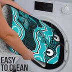 Cyan Ribbon PTSD Awareness Month Bathroom Set Aboriginal Art - Aussie Hoodie