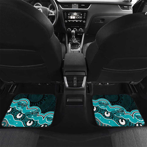 Cyan Ribbon PTSD Awareness Month Car Mats Aboriginal Art - Aussie Hoodie