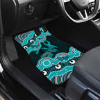 Cyan Ribbon PTSD Awareness Month Car Mats Aboriginal Art - Aussie Hoodie