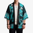 Cyan Ribbon PTSD Awareness Month Kimono Aboriginal Art - Aussie Hoodie