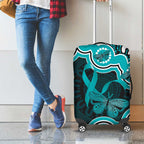 Cyan Ribbon PTSD Awareness Month Luggage Cover Aboriginal Art - Aussie Hoodie