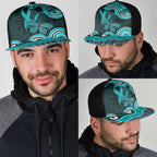 Cyan Ribbon PTSD Awareness Month Mesh Trucker Cap Aboriginal Art - Aussie Hoodie