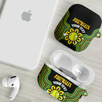 Personalised Australia Tennis AirPods Case Go Aussie Aboriginal Art - Aussie Hoodie