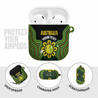 Personalised Australia Tennis AirPods Case Go Aussie Aboriginal Art - Aussie Hoodie