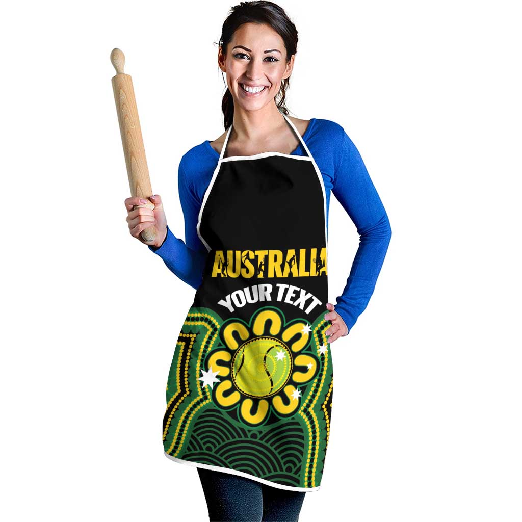 Personalised Australia Tennis Apron Go Aussie Aboriginal Art - Aussie Hoodie