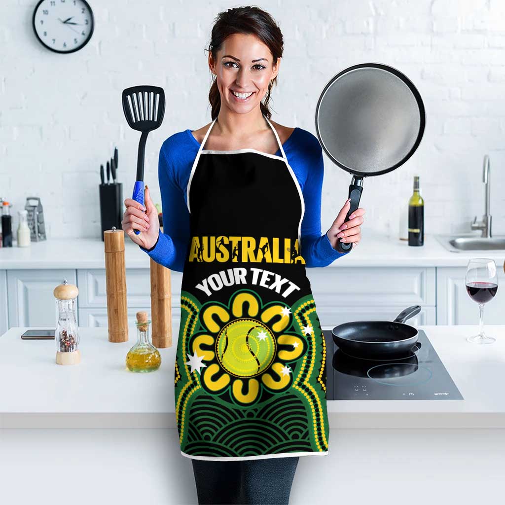 Personalised Australia Tennis Apron Go Aussie Aboriginal Art - Aussie Hoodie