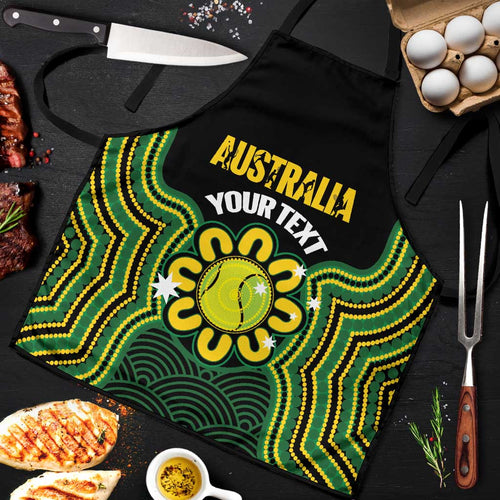 Personalised Australia Tennis Apron Go Aussie Aboriginal Art - Aussie Hoodie