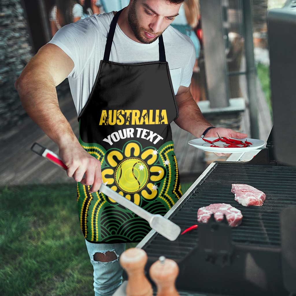 Personalised Australia Tennis Apron Go Aussie Aboriginal Art - Aussie Hoodie