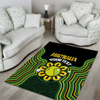 Personalised Australia Tennis Area Rug Go Aussie Aboriginal Art - Aussie Hoodie