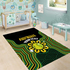 Personalised Australia Tennis Area Rug Go Aussie Aboriginal Art - Aussie Hoodie