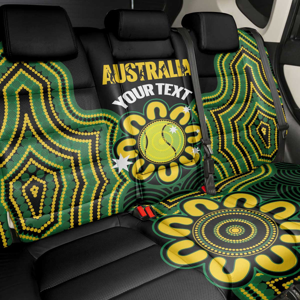 Personalised Australia Tennis Back Car Seat Cover Go Aussie Aboriginal Art - Aussie Hoodie