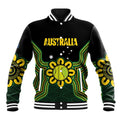 Personalised Australia Tennis Baseball Jacket Go Aussie Aboriginal Art - Aussie Hoodie