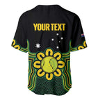 Personalised Australia Tennis Baseball Jersey Go Aussie Aboriginal Art - Aussie Hoodie