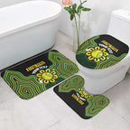 Personalised Australia Tennis Bathroom Set Go Aussie Aboriginal Art - Aussie Hoodie