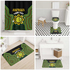 Personalised Australia Tennis Bathroom Set Go Aussie Aboriginal Art - Aussie Hoodie