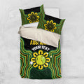 Personalised Australia Tennis Bedding Set Go Aussie Aboriginal Art - Aussie Hoodie