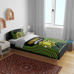 Personalised Australia Tennis Bedding Set Go Aussie Aboriginal Art - Aussie Hoodie
