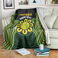 Personalised Australia Tennis Blanket Go Aussie Aboriginal Art - Aussie Hoodie