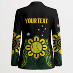 Personalised Australia Tennis Blazer Go Aussie Aboriginal Art - Aussie Hoodie