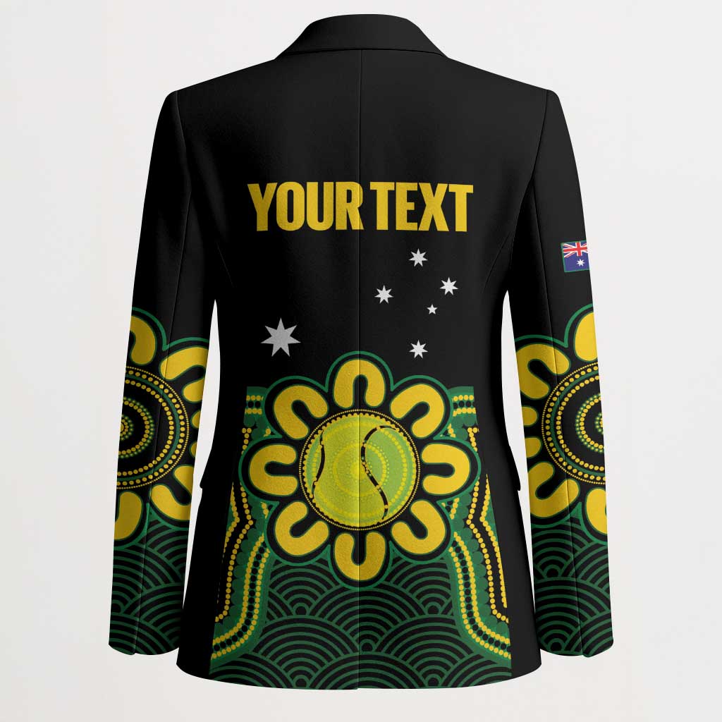 Personalised Australia Tennis Blazer Go Aussie Aboriginal Art - Aussie Hoodie