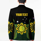 Personalised Australia Tennis Blazer Go Aussie Aboriginal Art - Aussie Hoodie
