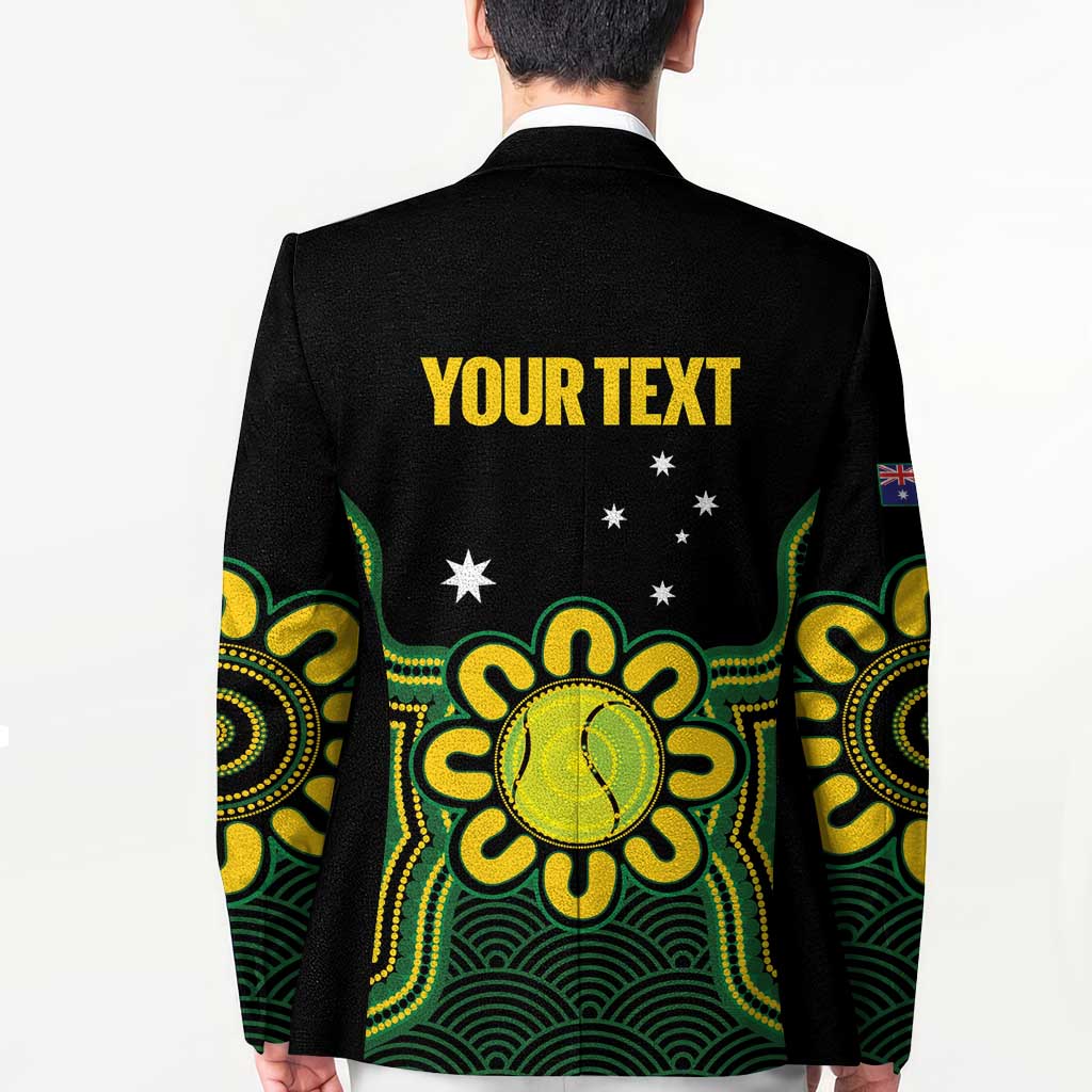 Personalised Australia Tennis Blazer Go Aussie Aboriginal Art - Aussie Hoodie