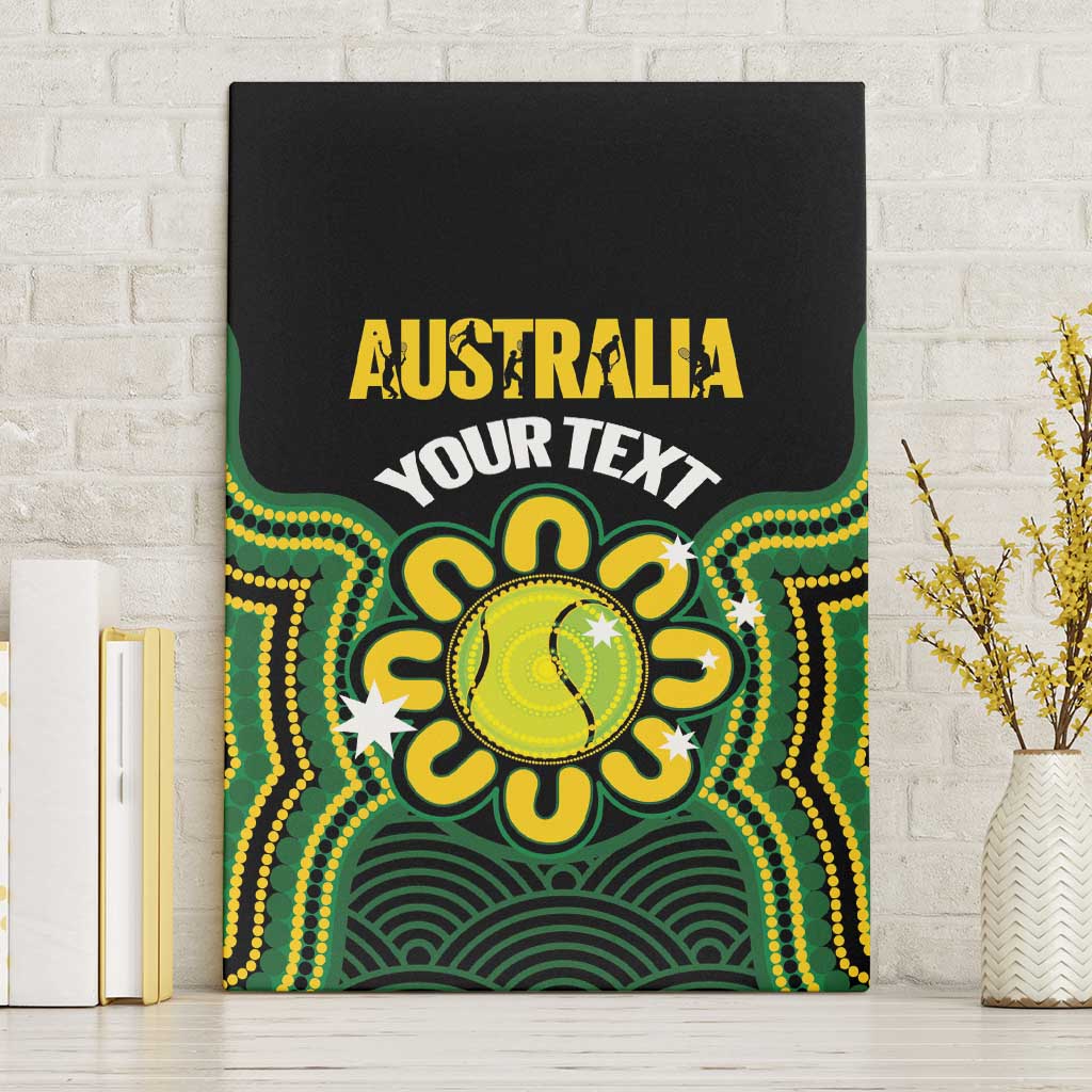 Personalised Australia Tennis Canvas Wall Art Go Aussie Aboriginal Art - Aussie Hoodie
