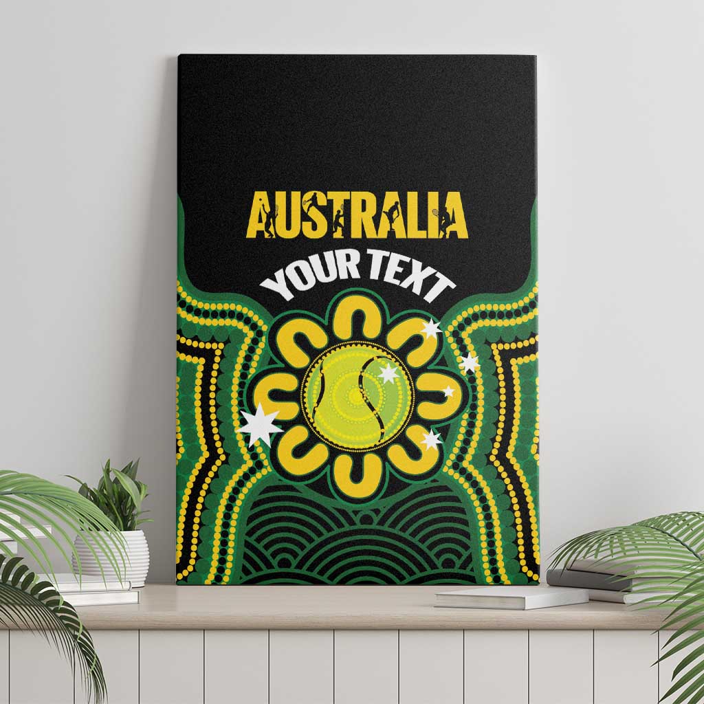 Personalised Australia Tennis Canvas Wall Art Go Aussie Aboriginal Art - Aussie Hoodie
