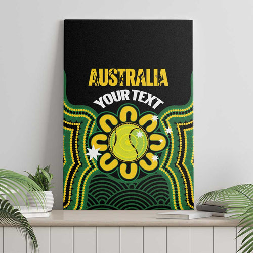 Personalised Australia Tennis Canvas Wall Art Go Aussie Aboriginal Art - Aussie Hoodie
