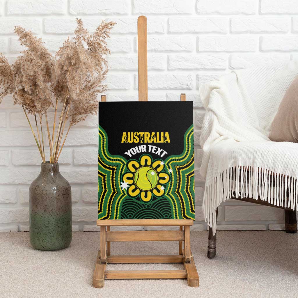 Personalised Australia Tennis Canvas Wall Art Go Aussie Aboriginal Art - Aussie Hoodie