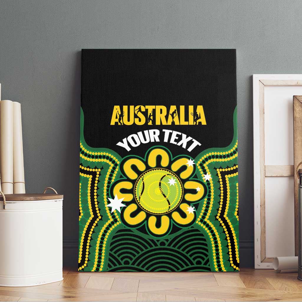 Personalised Australia Tennis Canvas Wall Art Go Aussie Aboriginal Art - Aussie Hoodie