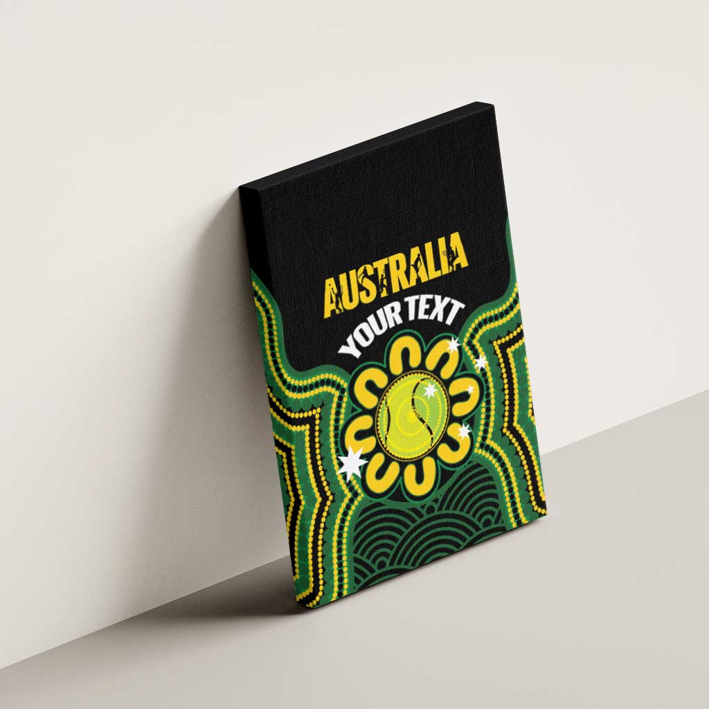 Personalised Australia Tennis Canvas Wall Art Go Aussie Aboriginal Art - Aussie Hoodie