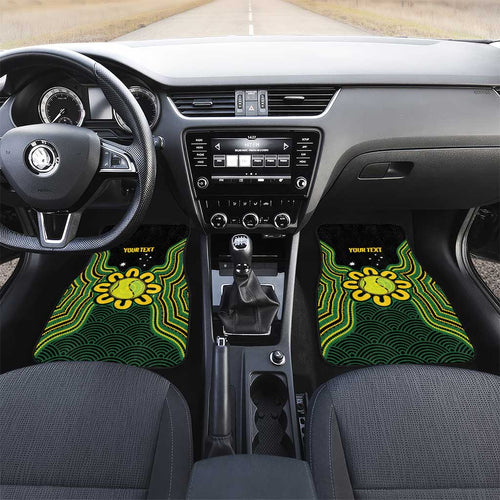 Personalised Australia Tennis Car Mats Go Aussie Aboriginal Art - Aussie Hoodie