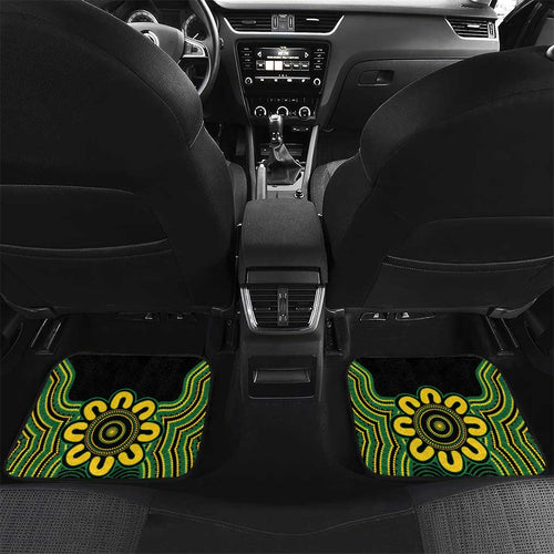 Personalised Australia Tennis Car Mats Go Aussie Aboriginal Art - Aussie Hoodie