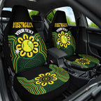 Personalised Australia Tennis Car Seat Cover Go Aussie Aboriginal Art - Aussie Hoodie
