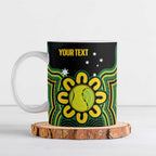 Personalised Australia Tennis Ceramic Mug Go Aussie Aboriginal Art - Aussie Hoodie