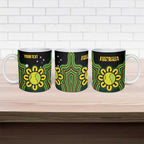 Personalised Australia Tennis Ceramic Mug Go Aussie Aboriginal Art - Aussie Hoodie