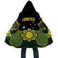 Personalised Australia Tennis Cloak Go Aussie Aboriginal Art - Aussie Hoodie