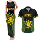 Personalised Australia Tennis Couples Matching Tank Maxi Dress and Hawaiian Shirt Go Aussie Aboriginal Art - Aussie Hoodie