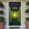 Personalised Australia Tennis Door Cover Go Aussie Aboriginal Art - Aussie Hoodie