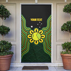 Personalised Australia Tennis Door Cover Go Aussie Aboriginal Art - Aussie Hoodie