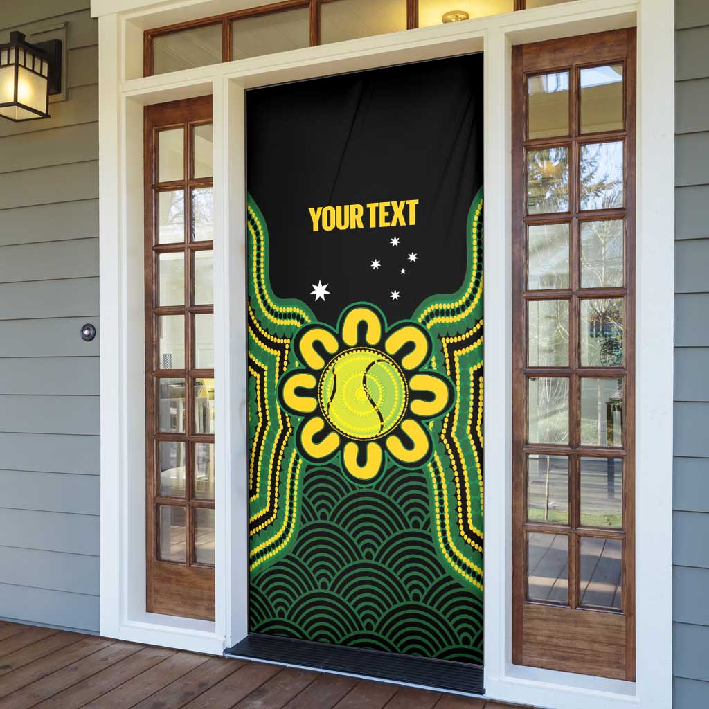 Personalised Australia Tennis Door Cover Go Aussie Aboriginal Art - Aussie Hoodie