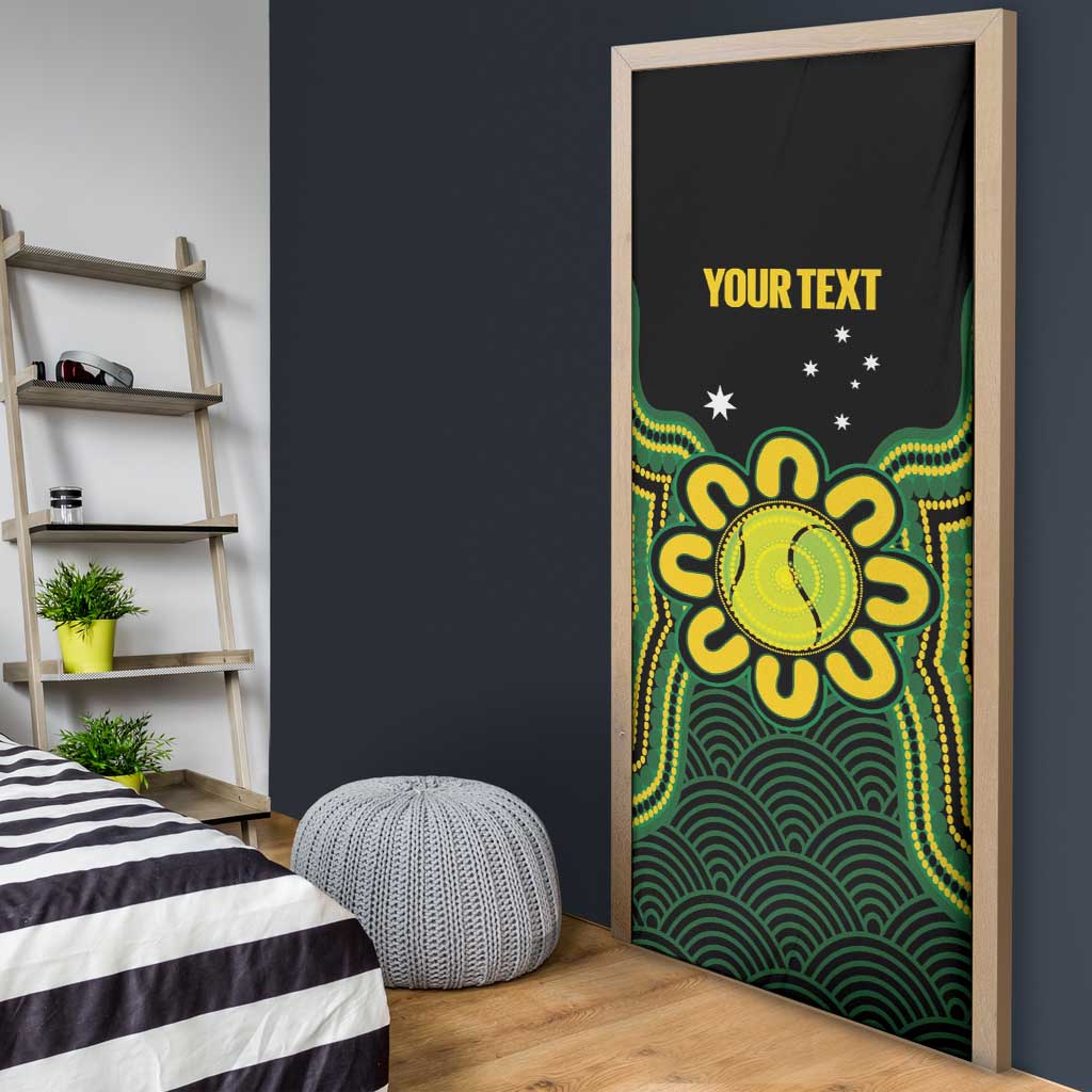 Personalised Australia Tennis Door Cover Go Aussie Aboriginal Art - Aussie Hoodie