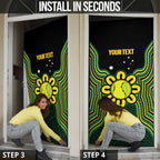 Personalised Australia Tennis Door Cover Go Aussie Aboriginal Art - Aussie Hoodie