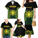 Personalised Australia Tennis Family Matching Mermaid Dress and Hawaiian Shirt Go Aussie Aboriginal Art - Aussie Hoodie