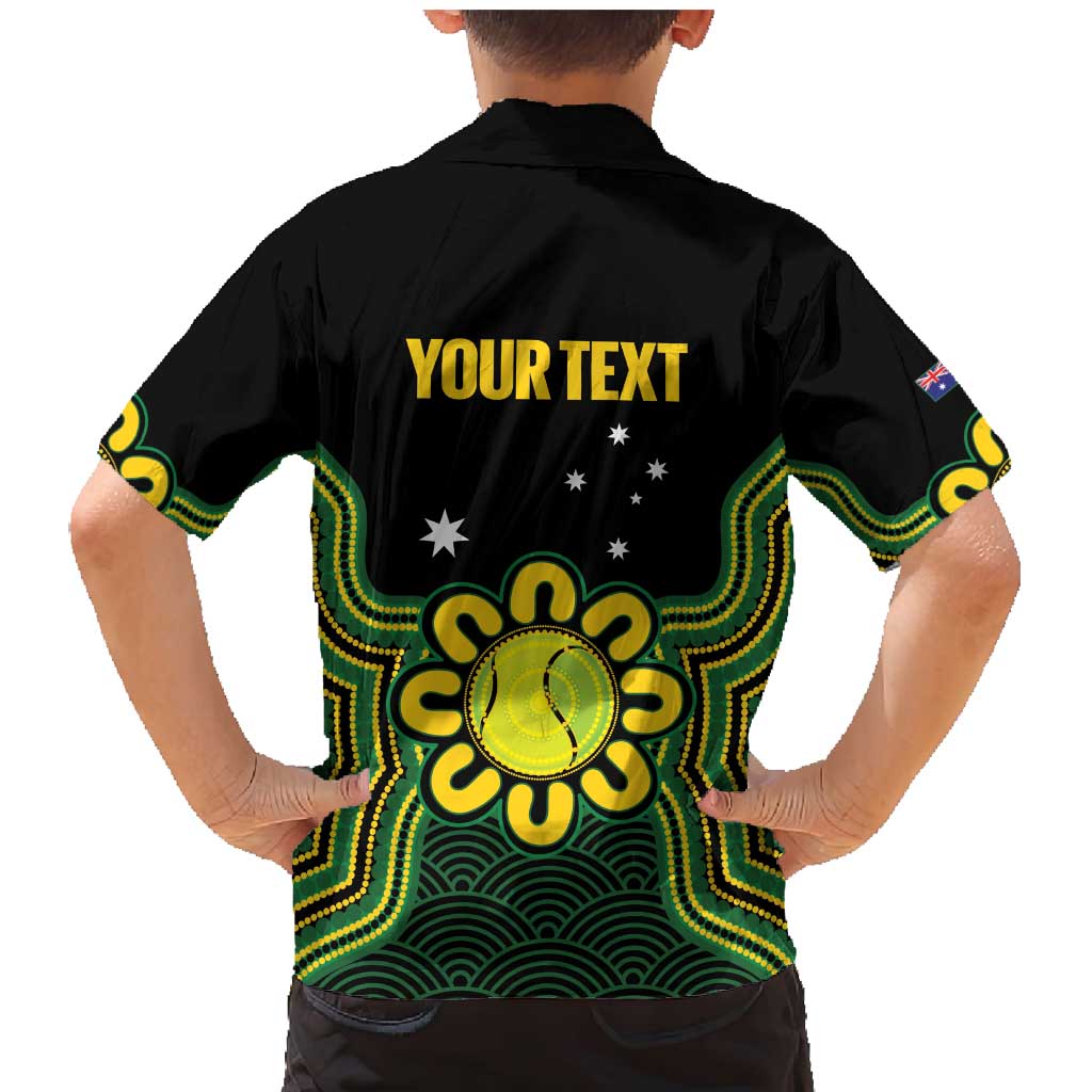 Personalised Australia Tennis Family Matching Mermaid Dress and Hawaiian Shirt Go Aussie Aboriginal Art - Aussie Hoodie