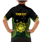 Personalised Australia Tennis Family Matching Mermaid Dress and Hawaiian Shirt Go Aussie Aboriginal Art - Aussie Hoodie