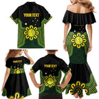 Personalised Australia Tennis Family Matching Mermaid Dress and Hawaiian Shirt Go Aussie Aboriginal Art - Aussie Hoodie