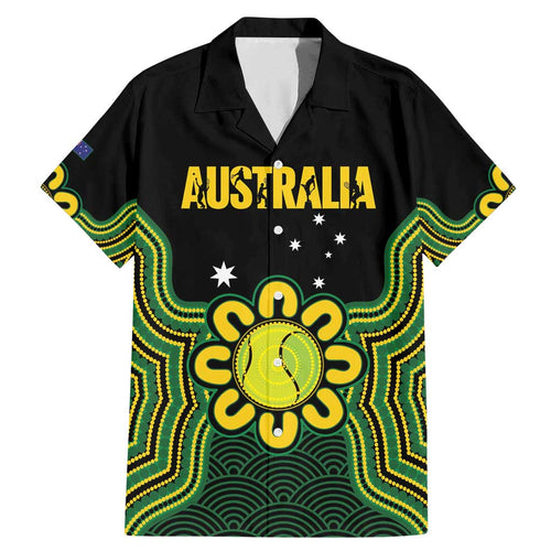Personalised Australia Tennis Family Matching Mermaid Dress and Hawaiian Shirt Go Aussie Aboriginal Art - Aussie Hoodie